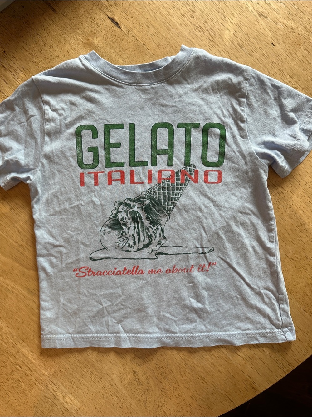 5/$25 bundle sale! Crew Cuts gelato baby blue tee back to school S 6/7